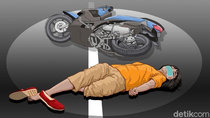 Tragedi Horor: Pemotor Tabrak Pembatas, Jatuh dari Flyover Jakbar!