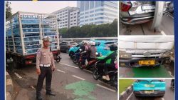 **Tragedi Jatuhnya Tiga Kendaraan di Depan DPR, Lalin Arah Slipi Pagi Ini Macet Total**
