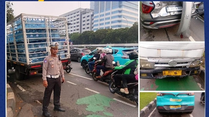 **Tragedi Jatuhnya Tiga Kendaraan di Depan DPR, Lalin Arah Slipi Pagi Ini Macet Total**