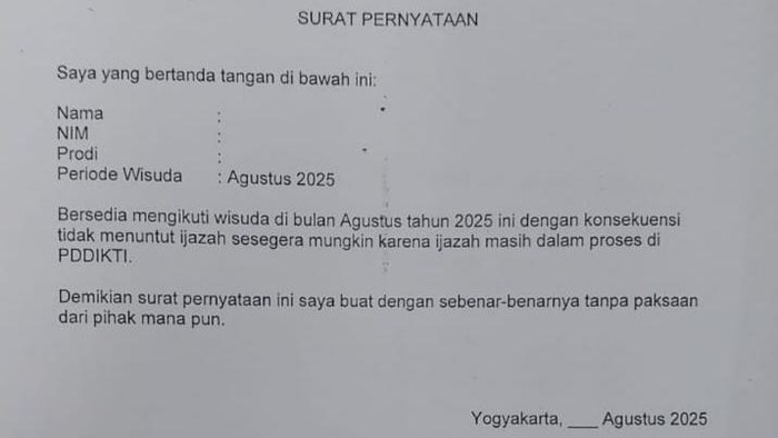 [Kisah Mengerikan: Calon Wisudawan Diminta Tak Protes Ijazah Telat, UNY Berikan Jawaban Mengejutkan!]