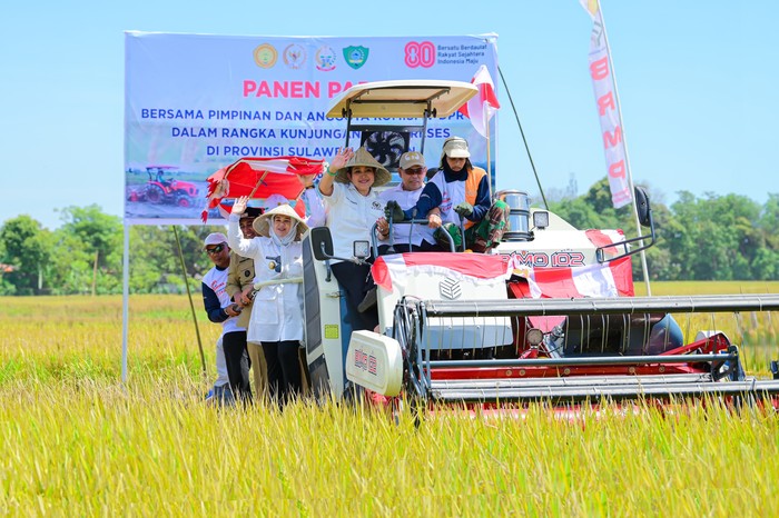 Wagub Sulsel & Titiek Soeharto Raih Rekor Panen 9 Ton/Hektare di Maros