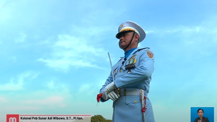 **Kolonel PnB Sunar Adi Wibowo Memimpin Upacara Penurunan Bendera di Istana, Menandai Momentum Baru Paskibraka**