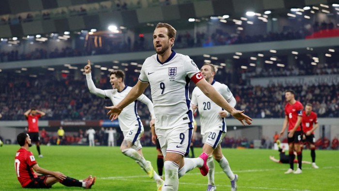 Dua Gol Mematikan Kane, Inggris Kukuhkan Dominasi atas Albania!