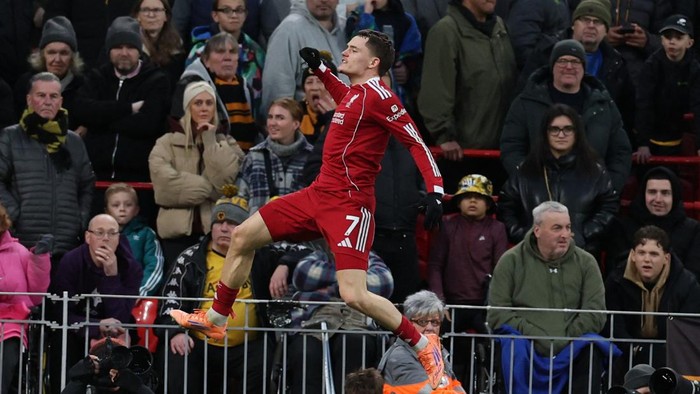 **Hore! Florian Wirtz Gantikan Dendam, Skor Pertama untuk Liverpool Melawan Wolves**